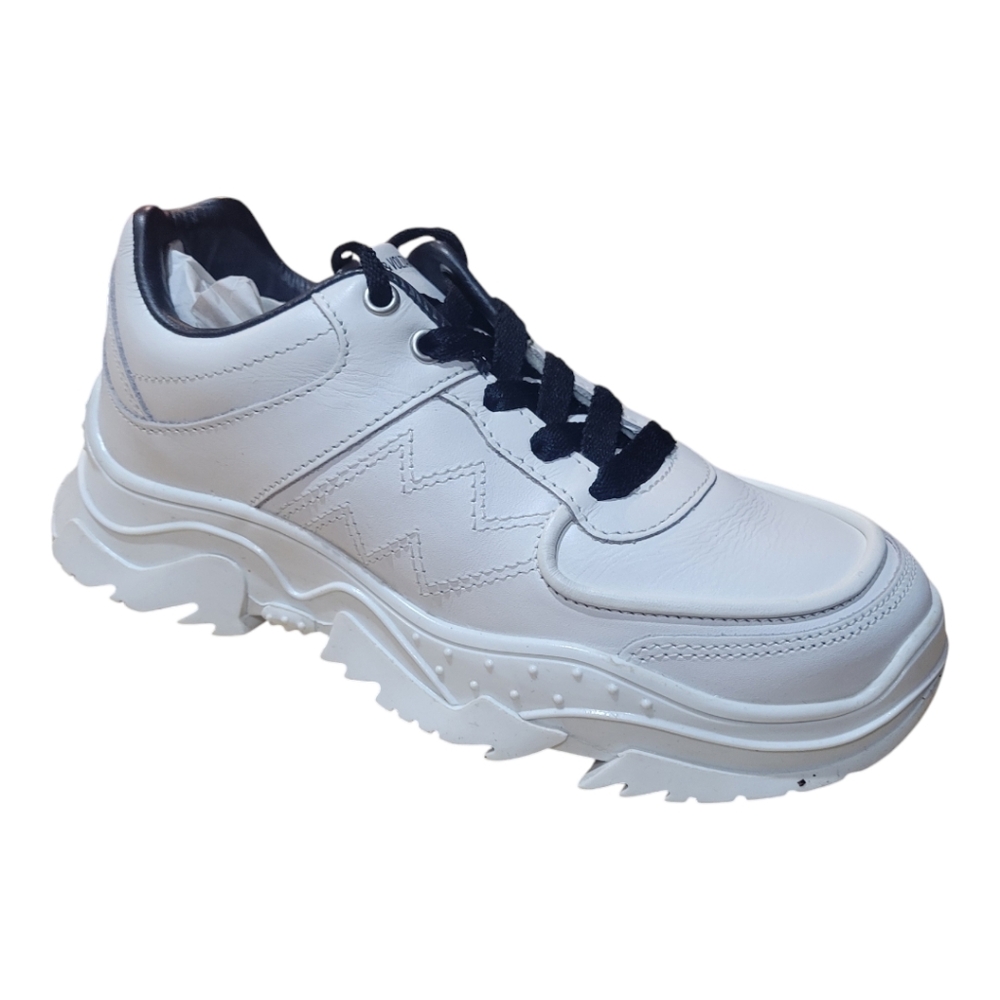Zadig & Voltaire Women's White Blaze Chunky Sneakers Shoes Size EU 35/US 2.5